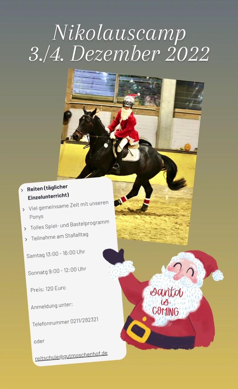 Nikolaus Ponycamp Reitschule Gut Moschenhof